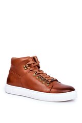 Men's Sneakers Leather Shoes GOE Brown GG1N3011 12534-P цена и информация | Кроссовки мужские | pigu.lt