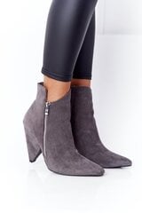 Asymmetrical Boots On High Heel Lu Boo Grey 14114-21 цена и информация | Женские сапоги | pigu.lt