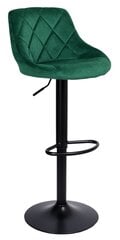 CYDRO BLACK baro kėdė, tamsiai žalia Velvet цена и информация | Стулья для кухни и столовой | pigu.lt