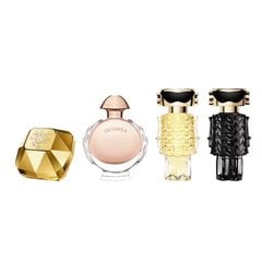 Rinkinys Paco Rabanne moterims: Lady Million, EDP 5 ml + Olympea, EDP 6 ml + Fame EDP, 4 ml + Fame Parfum, 4 ml kaina ir informacija | Kvepalai moterims | pigu.lt