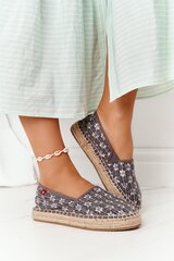 Espadrilės ant pintos platformos Big Star AA274680 Grey 15108-21 kaina ir informacija | Bateliai moterims | pigu.lt