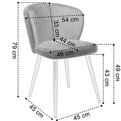Kėdė KROSBY Juoda Sztruks kaina ir informacija | Virtuvės ir valgomojo kėdės | pigu.lt