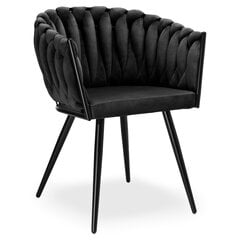 ASTON VELVET austinė aksominė kėdė, juoda kaina ir informacija | Virtuvės ir valgomojo kėdės | pigu.lt