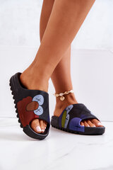 Printed Rubber Slippers Black Monsters 18265-21 цена и информация | Женские тапочки | pigu.lt