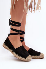 Tied Suede Espadrilles Black Ismanne 18433-21 цена и информация | Женские туфли | pigu.lt