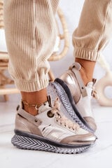 Women's Leather Maciejka 04916-19 Beige Sneakers 18789-21 цена и информация | Спортивная обувь, кроссовки для женщин | pigu.lt