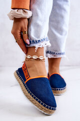 Slidinėjančios espadrilės Big Star JJ274877 Navy blue 18925-21 kaina ir informacija | Bateliai moterims | pigu.lt