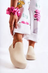 Fashionable Rubber Clogs Light beige Meriko 20329-21 цена и информация | Женские босоножки | pigu.lt