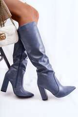 Classic Boots On A Post Blue Mayra 21347-21 цена и информация | Женские сапоги | pigu.lt