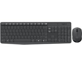 Беспроводная клавиатура и мышь Logitech MK235, серого цвета цена и информация | Клавиатуры | pigu.lt