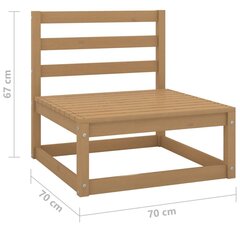 Keturvietė sodo sofa, rudos spalvos kaina ir informacija | Lauko kėdės, foteliai, pufai | pigu.lt