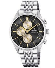 Мужские часы Festina Chrono Stainless Steel Black цена и информация | Мужские часы | pigu.lt