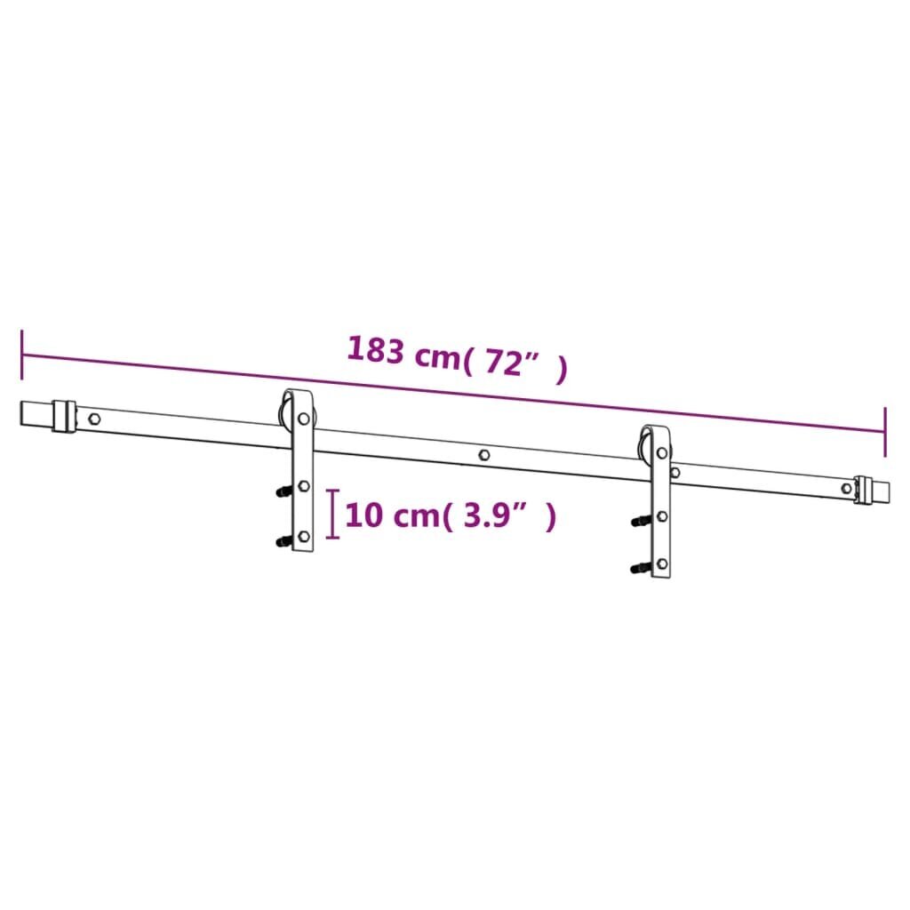 Stumdomos durys su įrangos rinkiniu, 70x210cm, pušies masyvas kaina ir informacija | Vidaus durys | pigu.lt