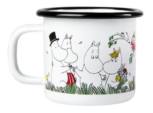 MOOMIN эмалированная чашка 1,5дл, Happy Family цена и информация | Стаканы, фужеры, кувшины | pigu.lt