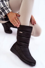 Warm Wedge Snow Boots Black Calena 22631-21 цена и информация | Женские сапоги | pigu.lt