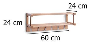 Бамбуковая полка для одежды Zeller цена и информация | Полки | pigu.lt