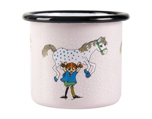 Muurla Пеппи Длинный чулок эмалированная кружка1,5 дл Pippi And The Horse цена и информация | Стаканы, фужеры, кувшины | pigu.lt