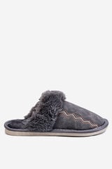 Men's Warm Slippers With Fur Grey Aron 22810-175 цена и информация | Мужские шлепанцы, босоножки | pigu.lt