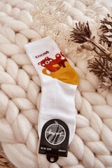 Women's Funny Socks Teddy Bear In A Cup White 23066-144 цена и информация | Женские носки | pigu.lt