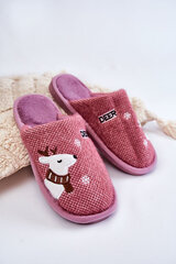 Women's Christmas Slippers With Reindeer Purple Millio 23242-22 цена и информация | Женские тапочки | pigu.lt