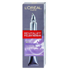 Омолаживающий крем для кожи вокруг глаз L'Oreal Paris Revitalift Filler, 15 мл цена и информация | Сыворотки, кремы для век | pigu.lt