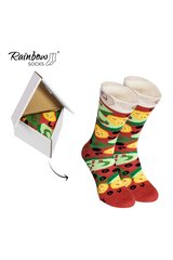 Rainbow Socks 1 Pair vegetarian Pizza Socks 23540-250 цена и информация | Женские носки | pigu.lt