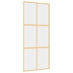 Stumdomos durys auksinės 90x205cm stiklas ir aliuminis 155155 kaina ir informacija | Vidaus durys | pigu.lt