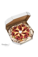 Vaivorykštės kojinės "Pizza" 4 poros "Pepperoni 23563-250 kaina ir informacija | Moteriškos kojinės | pigu.lt