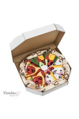 Vaivorykštės kojinės "Pizza" 4 poros Pepperoni Vegetarian Capricciosa 23565-250 kaina ir informacija | Moteriškos kojinės | pigu.lt