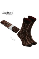 Rainbow Socks Milky Chocolate 1 Pair 23572-250 цена и информация | Женские носки | pigu.lt