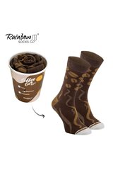 Rainbow Socks Coffee-Espresso 1 Pair 23598-250 цена и информация | Женские носки | pigu.lt