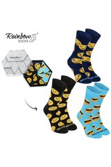 Rainbow Socks Emoticons Smiley Sadness Brainy 3 Pairs 23604-250 цена и информация | Женские носки | pigu.lt