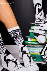 Rainbow Socks With Animal Motifs Orca Penguin Black And White 2 Pairs 23606-250 цена и информация | Женские носки | pigu.lt