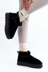 Fashionable Suede Low Snow Boots Black Nucca 23663-21 цена и информация | Женские сапоги | pigu.lt