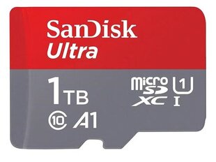 SanDisk 1TB Ultra microSDXC UHS-I with Adapter - Up to 150MB/s, C10, U1, Full HD, A1, SDSQUAC-1T00-GN6MA kaina ir informacija | Atminties kortelės telefonams | pigu.lt