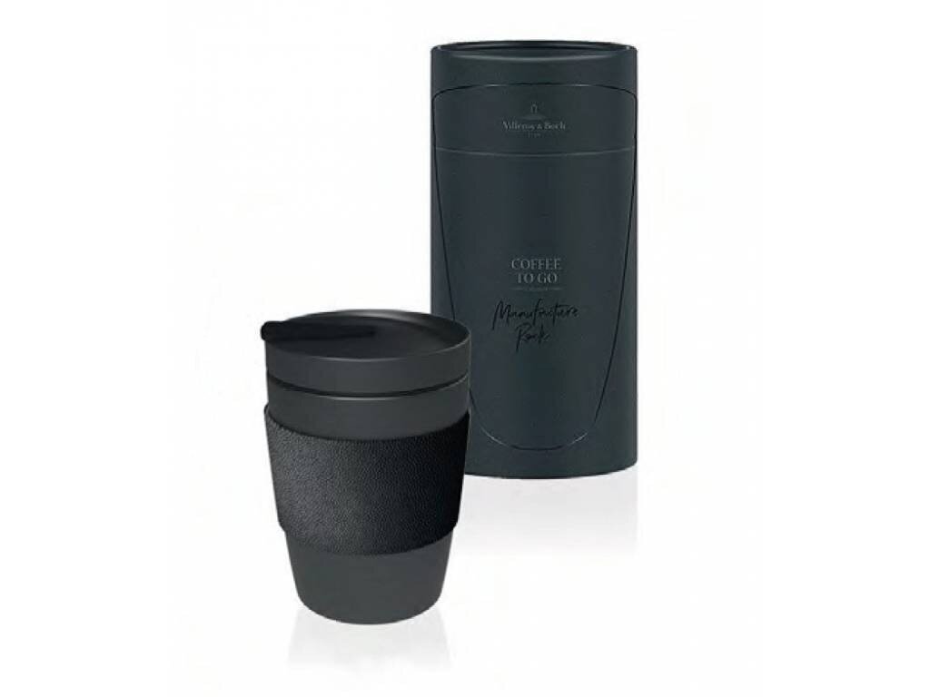 Like by Villeroy &amp; Boch Stiklinė kavai Coffee To Go Manufacture Rock 0,29 l, juoda kaina ir informacija | Taurės, puodeliai, ąsočiai | pigu.lt