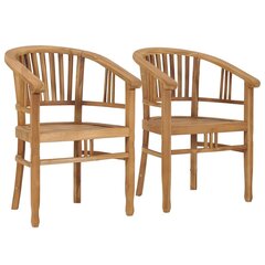 Lauko kėdės, 2 vnt., rudos цена и информация | Садовые стулья, кресла, пуфы | pigu.lt