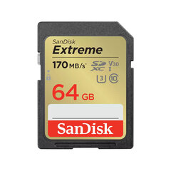 SanDisk Extreme SDXC 64GB kaina ir informacija | Atminties kortelės telefonams | pigu.lt