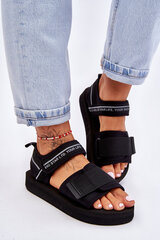 Women's Velcro Sandals Big Star LL274784 Black 24150-21 цена и информация | Женские босоножки | pigu.lt