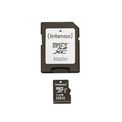 MEMORY MICRO SDXC 128GB UHS-I/W/ADAPTER 3423491 INTENSO kaina ir informacija | Atminties kortelės telefonams | pigu.lt