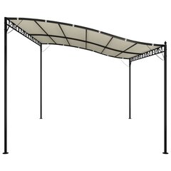 Stoginė, kreminės spalvos, 4x3m, audinys ir plienas, 180g/m² цена и информация | Беседки, навесы, тенты | pigu.lt