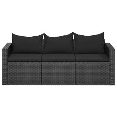 Sodo sofa , juoda цена и информация | Садовые стулья, кресла, пуфы | pigu.lt