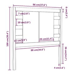 Galvūgalis, 96x4x100 cm, rudas цена и информация | Кровати | pigu.lt