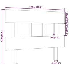 Lovos galvūgalis, 93,5x3x81 cm, juodas kaina ir informacija | Lovos | pigu.lt