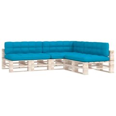 Pagalvėlės sofai iš palečių, 7vnt., mėlynos spalvos kaina ir informacija | Pagalvės, užvalkalai, apsaugos | pigu.lt