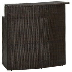 Sodo baro staliukas, 120x55x110 cm, rudas цена и информация | Садовые столы, столики | pigu.lt