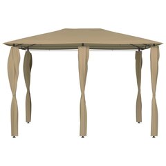 Pavėsinė su stulpų uždangalais, taupe, 3x4x2,6m, 160g/m² kaina ir informacija | Pavėsinės | pigu.lt