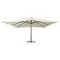 Saulės skėtis su mediniu stultu, baltas, 400 x 300 cm kaina ir informacija | Skėčiai, markizės, stovai | pigu.lt