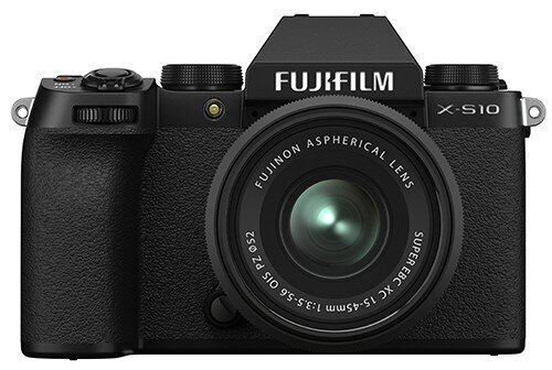 Fujifilm X-S10 + XC 15-45mm juodas цена и информация | Skaitmeniniai fotoaparatai | pigu.lt