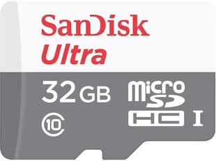 MEMORY MICRO SDHC 32GB UHS-I/W/A SDSQUNR-032G-GN6TA SANDISK цена и информация | Карты памяти для телефонов | pigu.lt